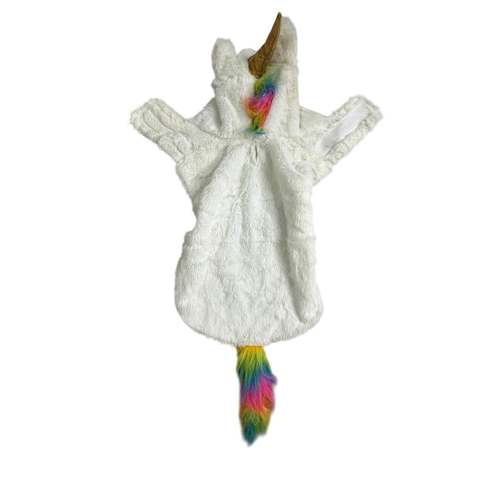 Frisco White Unicorn Pet Dog Costume Gold Horn Rainbow Mane Tail Small 158810S
